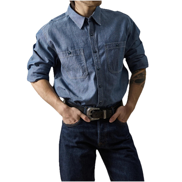 TC Other - Military Wash Chambray Workshirt Washed Blue XXL TC Reproduction